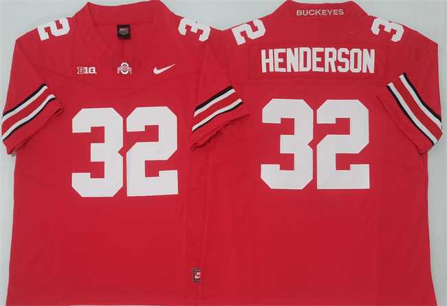 Men%27s Ohio State Buckeyes #32 TreVeyon Henderson Red 2025 F.U.S.E. Limited Stitched Jersey->ohio state buckeyes->NCAA Jersey